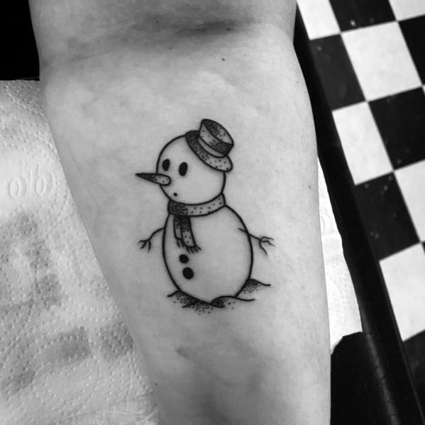 Masculine Snowman Tattoos For Men