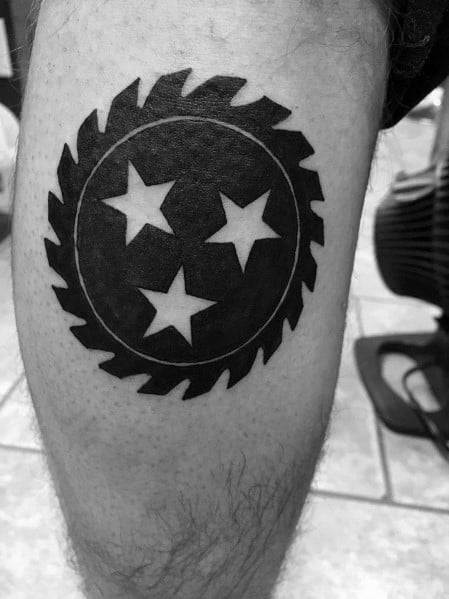 Masculine Tennessee Flag Tattoos For Men