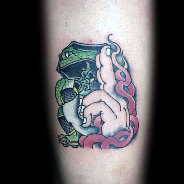 Masculine Toad Tattoos For Men On Forearm