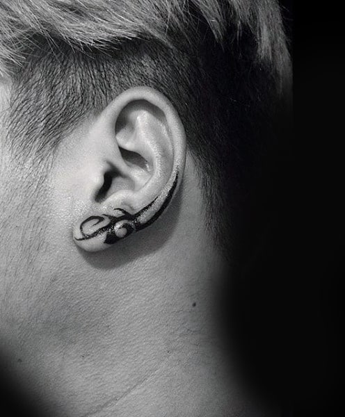 60 Pretty Designs of Ear Tattoos 2022  Ear tattoo Maori tattoo  Polynesian tattoo