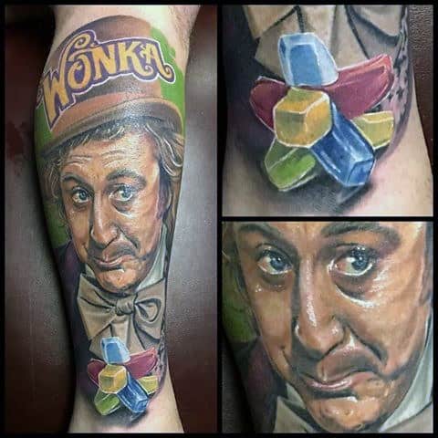 Masculine Willy Wonka Tattoos For Men