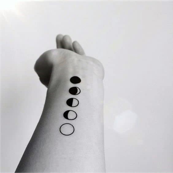 Masculine Wrist Moon Phases Guys Tattoos