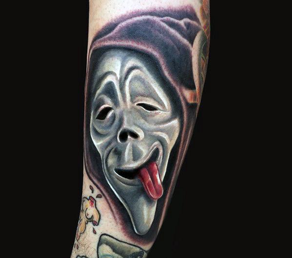 Mask From Scream Horror Movie Tattoo Designs For Men