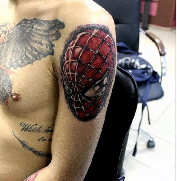 Mask Spiderman Mens Arms