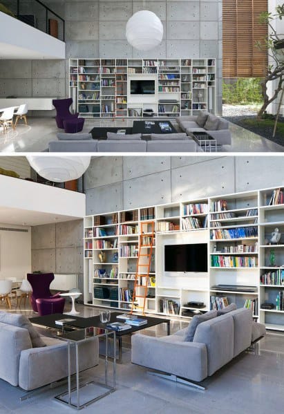 Massive Bookcase Good Ideas For Television Walls