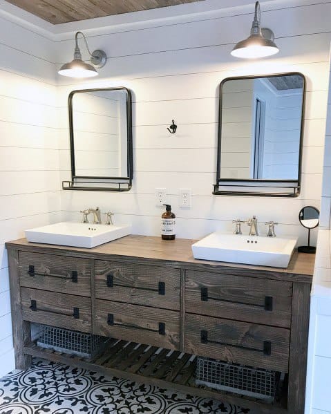 standing cabinet style vanity bathroom storage ideas