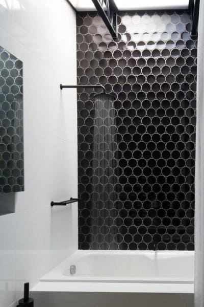 black 3D decorative tiles