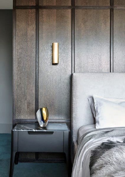 luxury wood with wall sconce