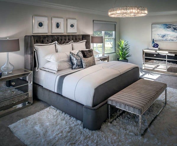 luxury gray master bedroom 