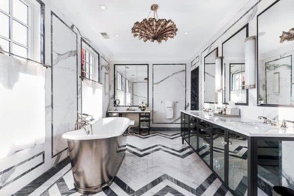 decorative marble bathroom