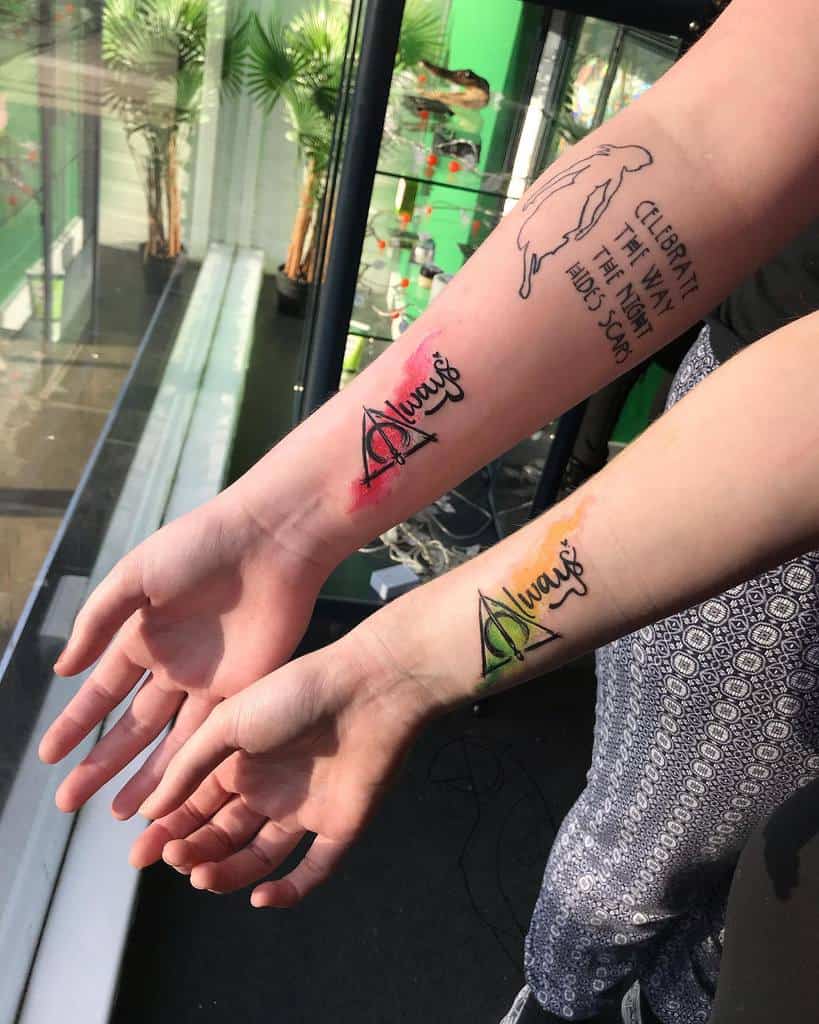 matching couple always tattoos euthanasia.ink