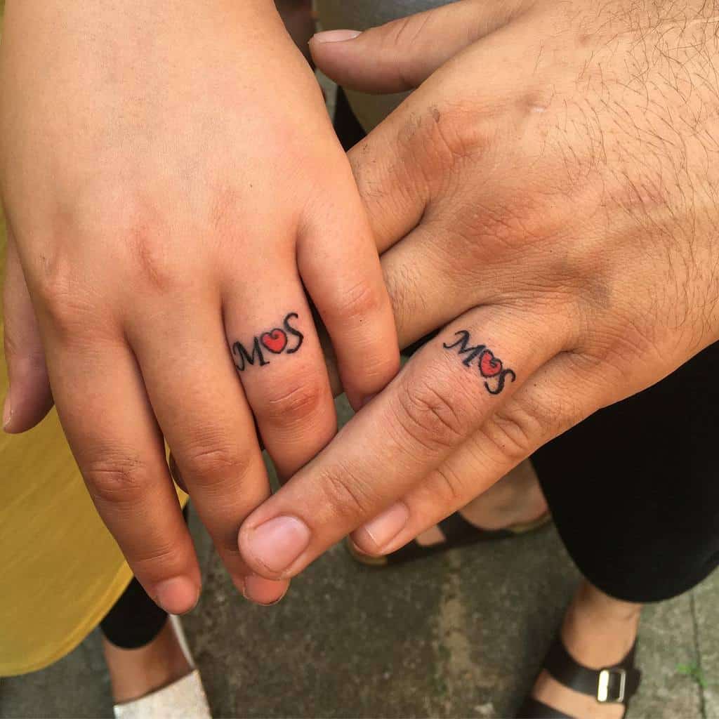 Matching Themed Wedding Ring Tattoo Blueeyestattooo