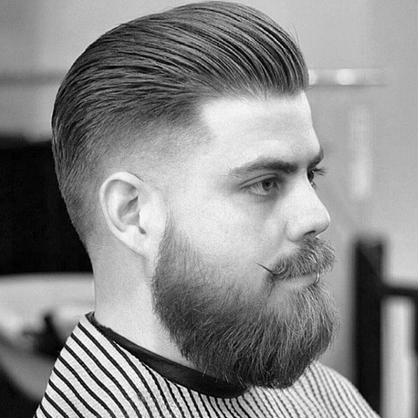 Medium Length Guys Taper Fades Haircuts Slicked Back