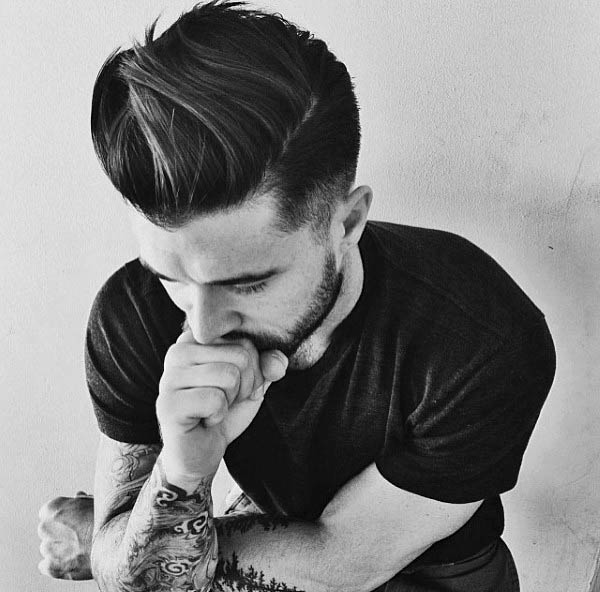 Medium Length Haircuts Thick Hair For Guys Low Fade Sides