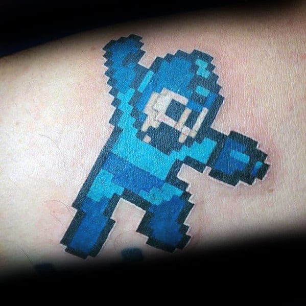 Megaman Guys Tattoo Ideas 8 Bit Design On Inner Arm Bicep