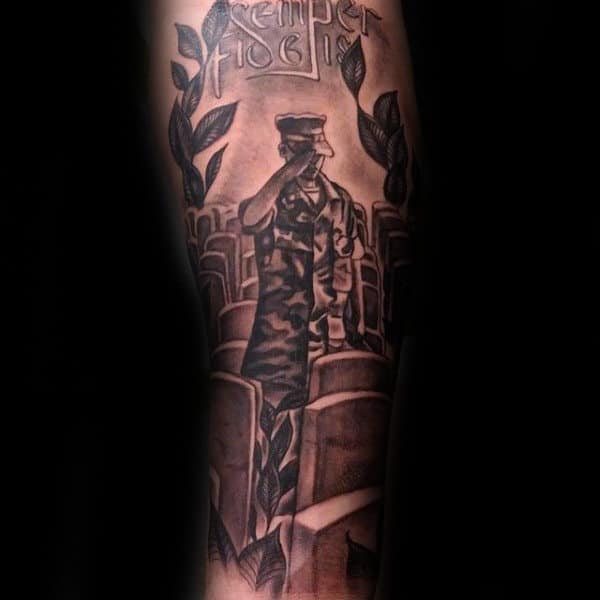 fallen marine tribute tattoo