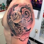 Men Rose Tattoos For Shoulder 150x150 