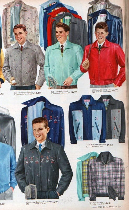 Mens 1950s Jacket Fashion From Vintage Catalog
