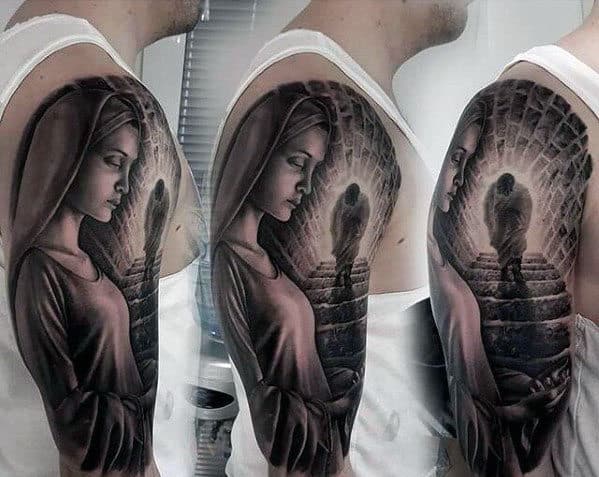 Mary and Jesus Tattoo - Remington Tattoo Shop
