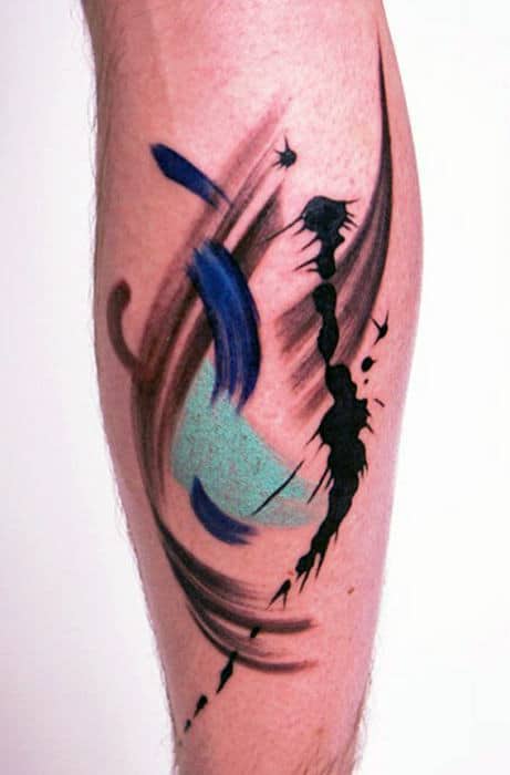 Mens Abstract Tattoos Painting Style
