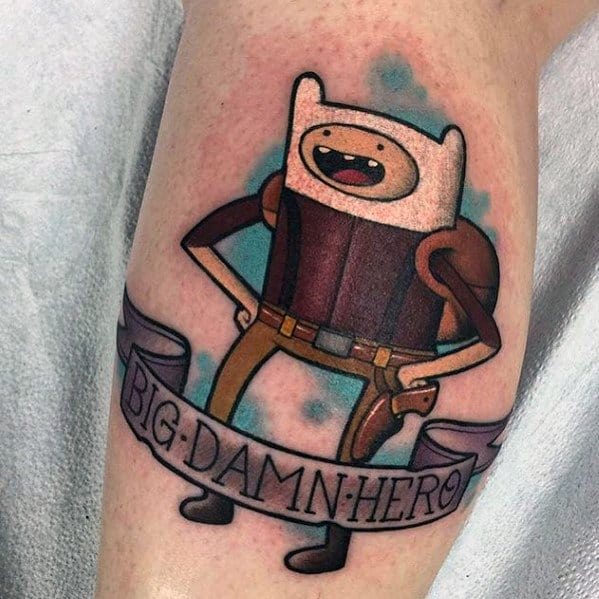 Mens Adventure Time Tattoo