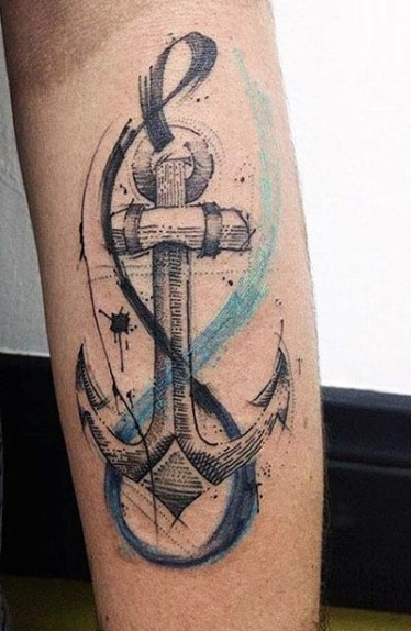 Men's Anchor Tattoo