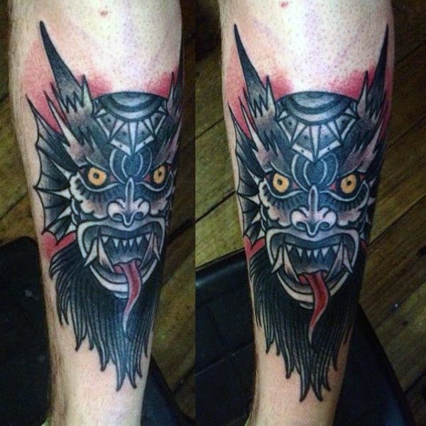 Mens Apanese Demon Tattoo