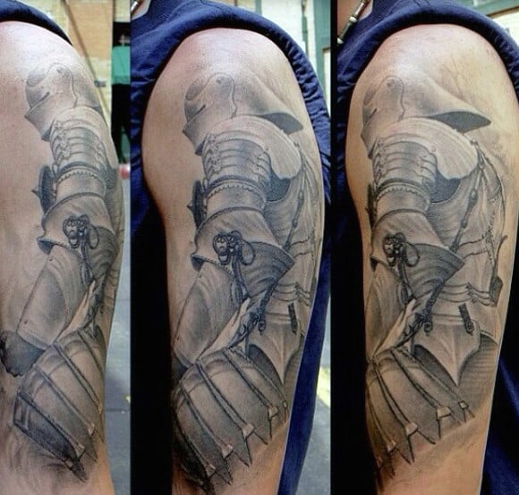 Mens Arm Knights Templar Tattoo