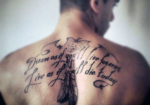 Männer sprüche tattoos Brust Tattoo