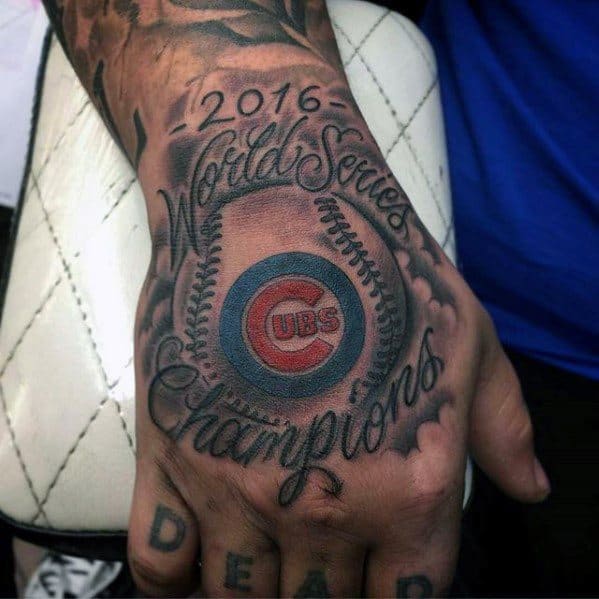 Mens Baseball Hand Chicago Cubs Tattoo Ideas