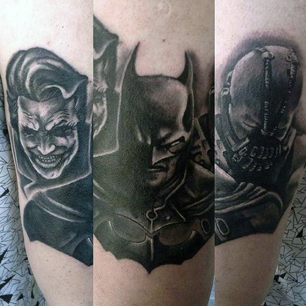 Mens Batman Themed Tattoos