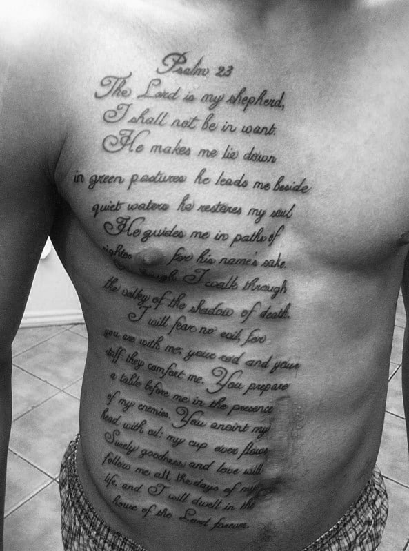 Bible Quotes Chest Tattoos For Men. QuotesGram