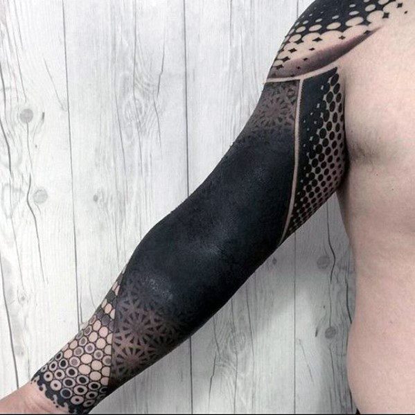 mens-blackout-sleeve-tattoo-ideas