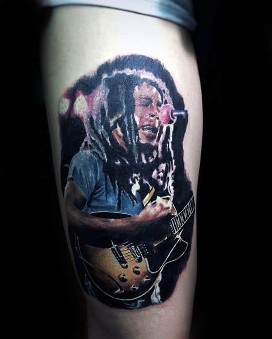 Mens Bob Marley Tattoo Design Ideas