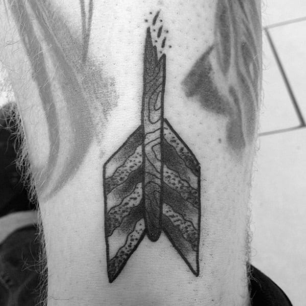 Mens Broken Arrow Tattoo Design Inspiration