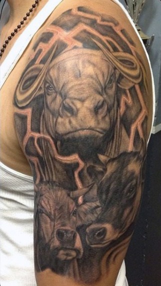 Men's Bull Tattoo Designs