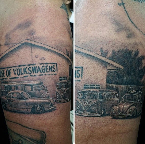Men's Car Garage Tattoos