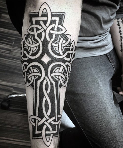 Men's Celtic Knot Tattoo Cross