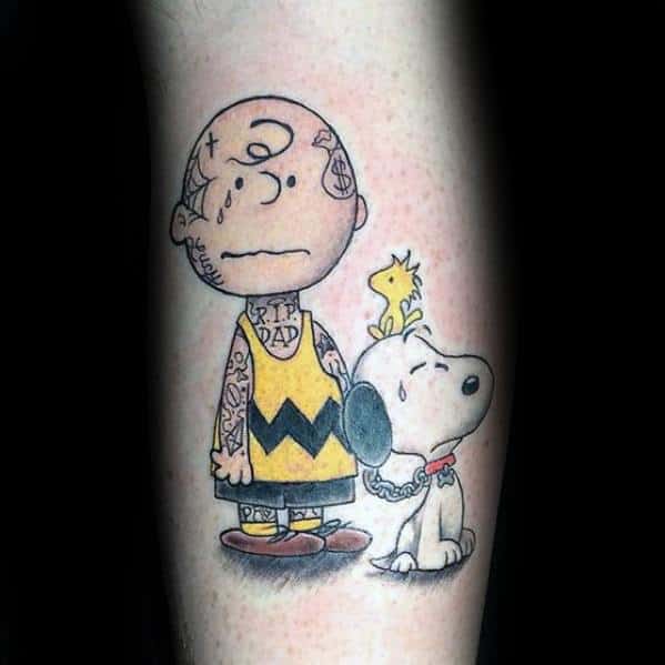 Mens Charlie Brown Tattoo Ideas