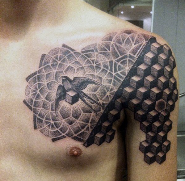 Pattern Men's Chest Tattoo Designs