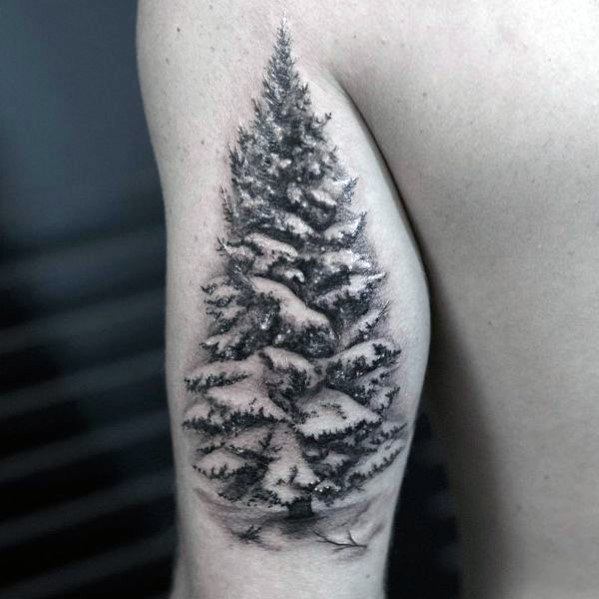 Mens Christmas Tree Tattoo Ideas