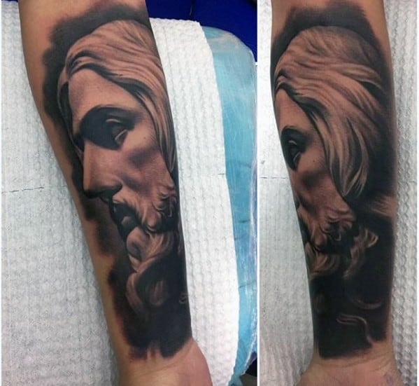 50 3D Jesus Tattoo Designs For Men   Mens Cool 3d Jesus Tattoo Ideas 