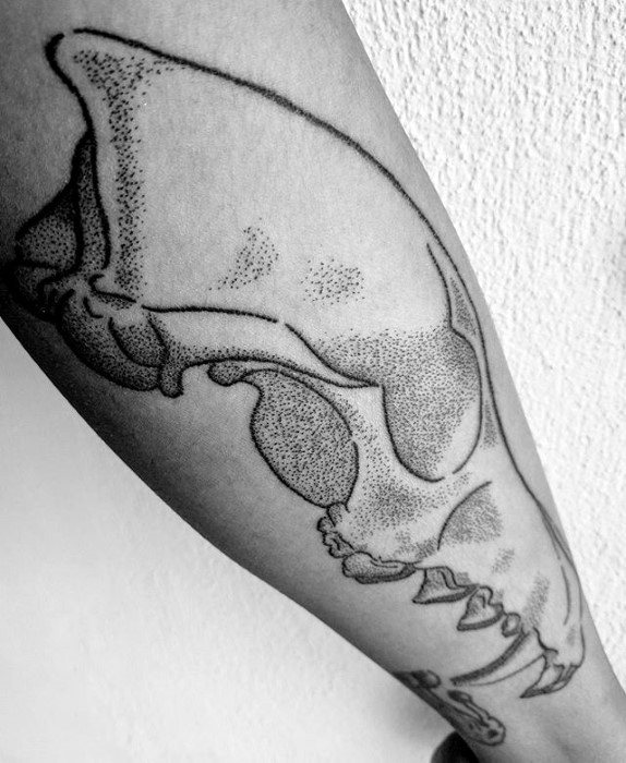 Mens Cool Coyote Skull Outer Forearm Tattoo Ideas