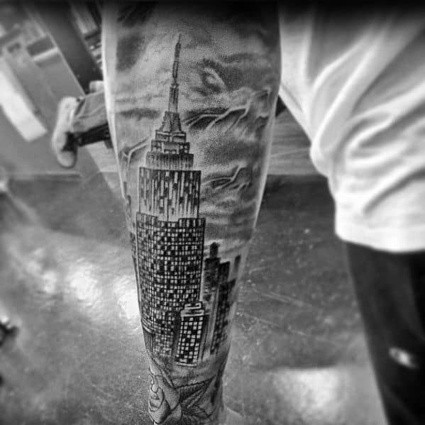 Mens Cool Empire State Building Tattoos