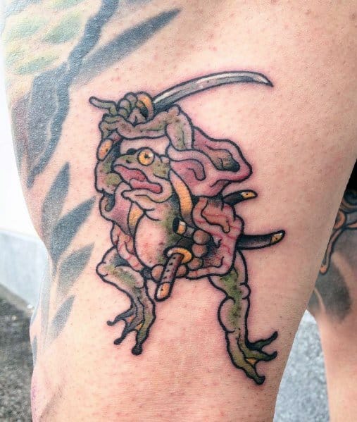 Mens Cool Japanese Frog Tattoos