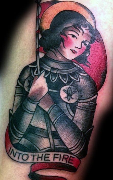 Mens Cool Joan Of Arc Tattoo Ideas