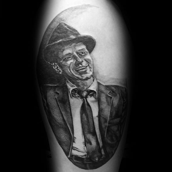 Mens Cool Leg Frank Sinatra Tattoo Ideas