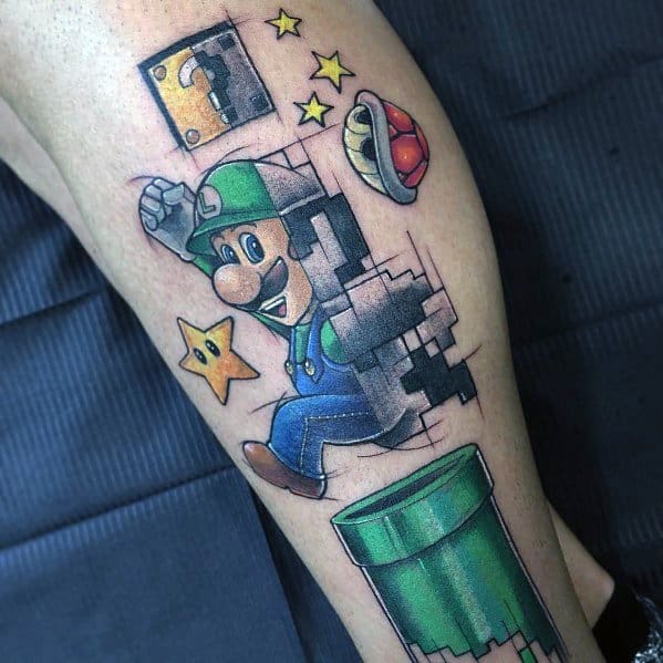 Mens Cool Luigi Tattoos