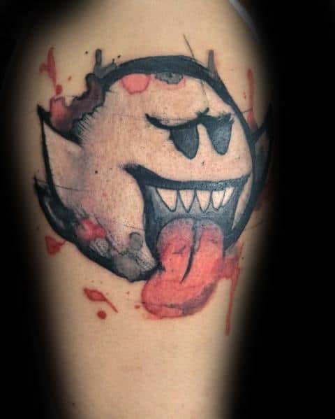 Mens Cool Mario Ghost Tattoos
