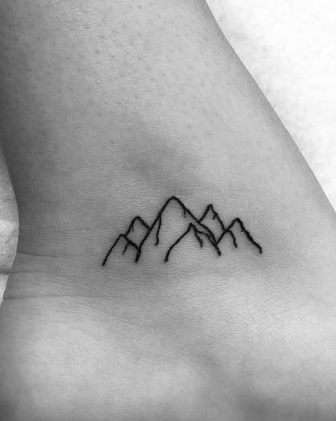 Mens Cool Minimalist Mountain Tattoos
